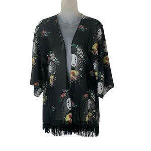 Studio Ghibli Spirited Away No Face Fringe Kimono Small By Her Universe Sheer